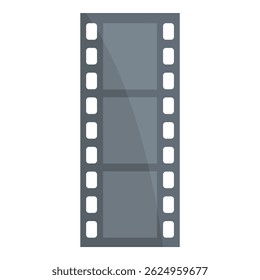 Simplified vector image of an empty film strip suitable for diverse design uses