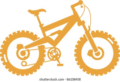 Simplified vector mountain bike