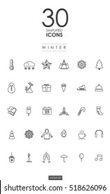 SIMPLIFIED WINTER ICONS design