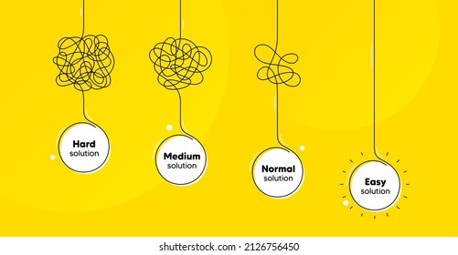 Simplify complex process background. Simple idea solution purpose. Mind confuse, complex trouble and easy way. Hard to understand, simplify logic and think easy way. Mind stress, anxiety. Vector