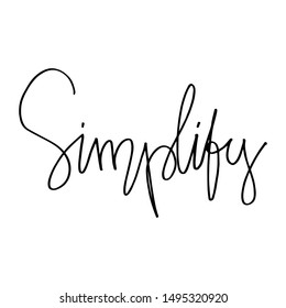 Simplify Hand Lettering Calligraphy Motivational Business Stock Vector ...