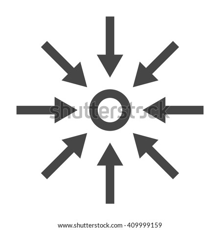 Simplify icon with arrows explanation. From complex to simple arrow diagram. Invention process icon.