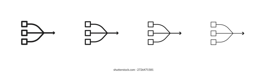 Simplify icon outline trend modern simple versions