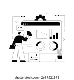 Simplifying complex digital information for better visualization Solid Vector Illustration 