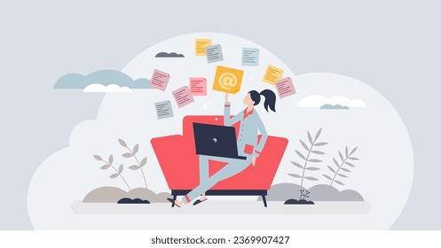 Simplifying work with more easy tasks after digitization tiny person concept. Project management with effective or productive simplification vector illustration. Effortless solution for difficult job