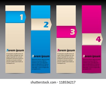 Simplistic advertising label set of four