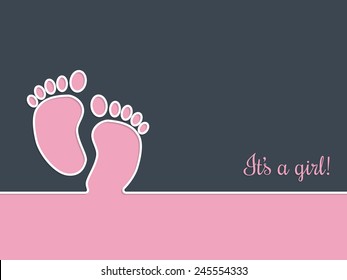 Simplistic baby shower greeting card invitation design