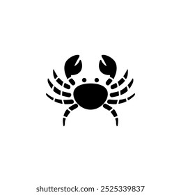 Simplistic black crab vector icon, perfect for design and web use.