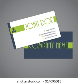 Simplistic business card with two sides design
