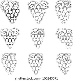 Simplistic design of a grape cluster bunch