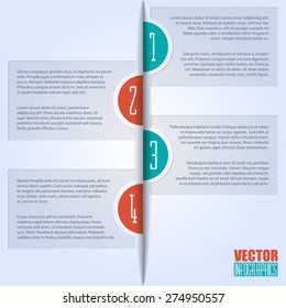 Simplistic but eyecatching infographic design with color stickers
