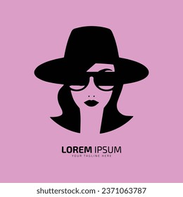 Silueta simplista Silueta Femenina Silueta de icono de arte minimalista vector diseño aislado