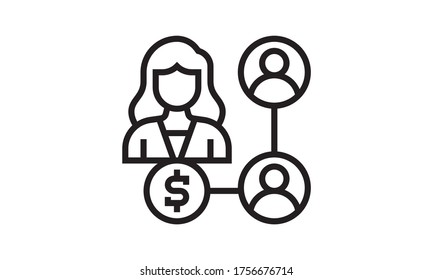 Simplistic financial advisor victor icon.