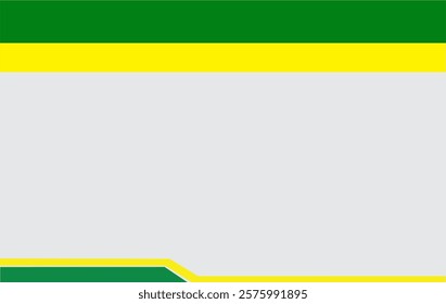 Simplistic Geometric Abstract Design with Green, Yellow, and Gray Elements