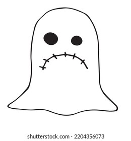Simplistic Halloween ghost design , with very adjustements