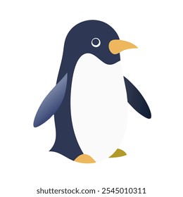 Icono simplista de un pingüino, que captura la esencia de la vida silvestre de invierno.