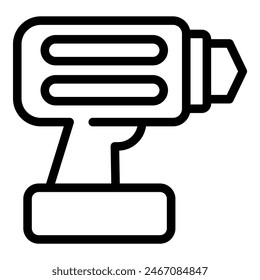 Simplistic illustration of a cordless power drill, perfect for hardware and tool concepts