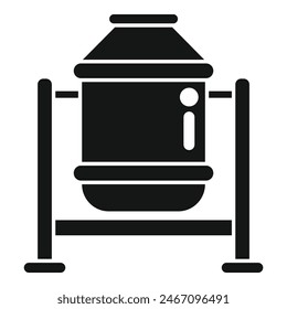 Simplistic illustration depicting a monochrome fire hydrant icon, ideal for public service design