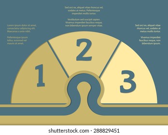 Simplistic infographic design with numbers and options