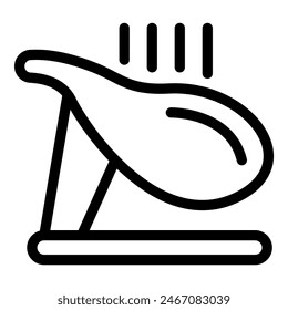 Simplistic line art icon of a classic gramophone, perfect for musicthemed designs