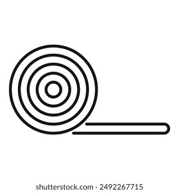 Simplistic line art illustration of a bullseye target and arrow, perfect for logos and icons