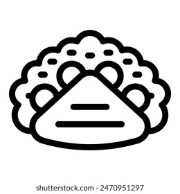 Simplistic line art of a taco, ideal for food icons and menus