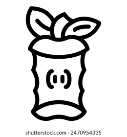 Simplistic line drawing of an apple juice box, ideal for coloring and educational materials