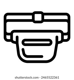 Simplistic line drawing of a briefcase, perfect for icons or minimalist designs