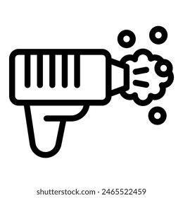 Simplistic line drawing of a hair dryer, perfect for beauty and grooming visuals