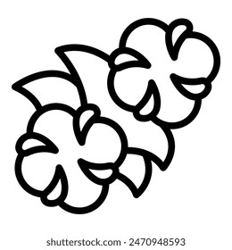 Simplistic line drawing of pansy flowers suitable for digital and print designs