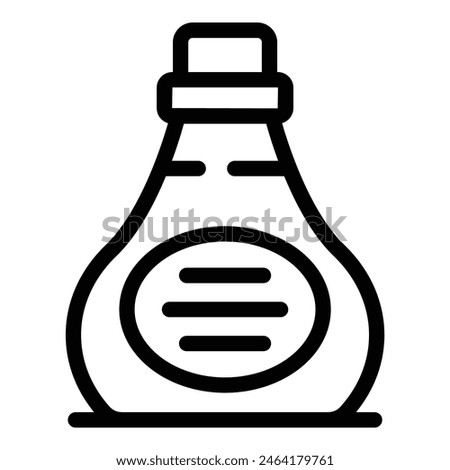 Simplistic line drawing of a sauce bottle, perfect for menu designs and food illustrations