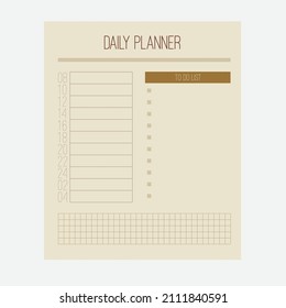 Simplistic Minimal daily planner bullet journal