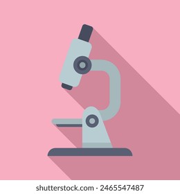 Simplistic and modern vector graphic of a laboratory microscope, suitable for educational content