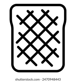 Simplistic monochrome icon featuring a grid or lattice design, ideal for various graphic uses