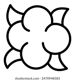 Simplistic outline drawing of a flower in black and white, suitable for various design needs