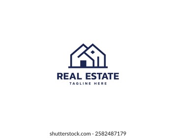 Simplistic Real Estate Branding Logos, Clear Property Identity Solutions