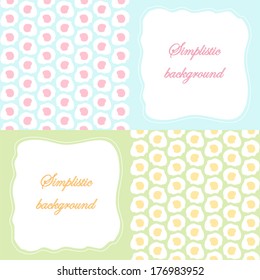 Simplistic retro free hand drawing background with companion frame