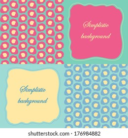 Simplistic retro free hand drawing background with companion frame