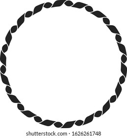 simplistic ribbon circular vector ornament