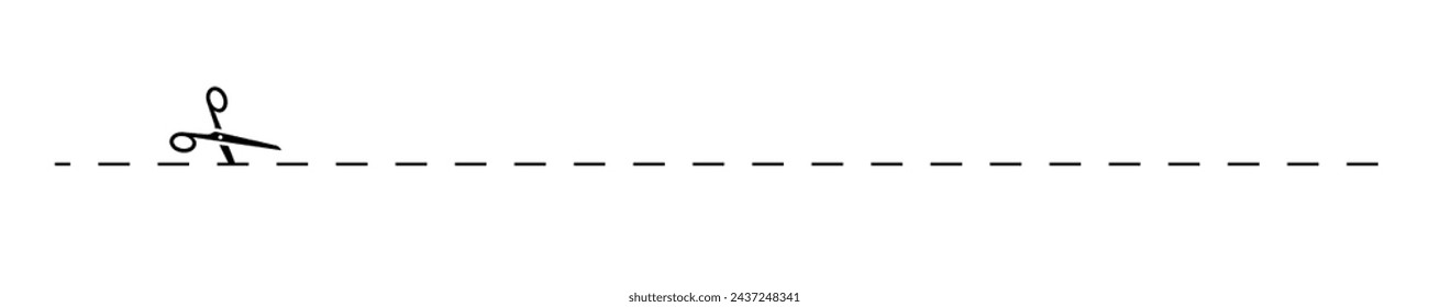 Simplistic scissor line black color