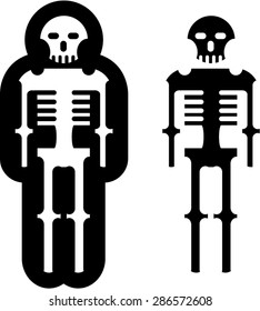 Simplistic skeleton Icon Vector eps