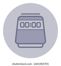 Simplistic timer icon with digital display features. Design suitable for various applications