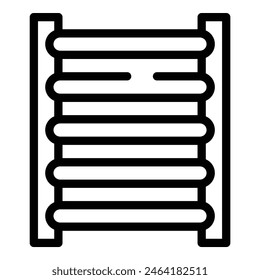 Simplistic vector design of a ladder icon in black and white