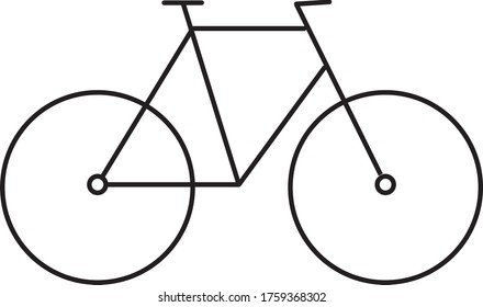Simplistic vector illustration of a bicycle