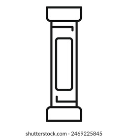 Simplistic vector illustration of a single classical column, ideal for icons and logos