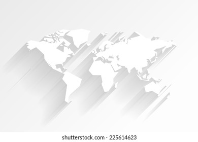 Simplistic world map. Eps10. Transparency used. RGB. Organized by layers. One global color. Gradients used.