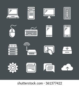 Simplus icons series. Network and mobile devices. Network connections