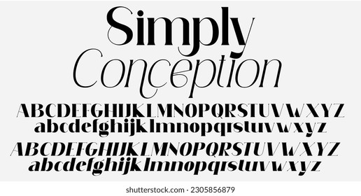 Simply is alphabettypography serif font