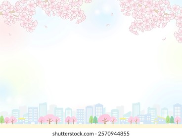 simply background of cherry blossoms scenery