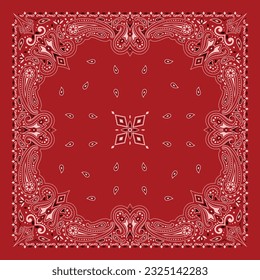 Simply Bandana decorated with white black geometric ornament lines that can be applied to fabrics of various colors
 svg